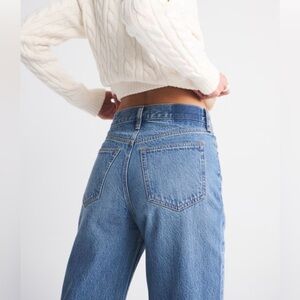 Abercrombie & Fitch The Loose High Rise Straight Leg Jeans Size 27/4 Long